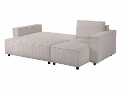Hot Habitat et jardin Sofá esquinero de pana "Montaigne S" - 3 plazas - Beige