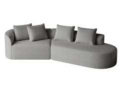Hot Sofá esquinero - Sofá de 4 plazas con 4 cojines decorativos y respaldo - chenilla Todos Los Sofás|Sofá - 3 Plazas