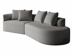 Hot Sofá esquinero - Sofá de 4 plazas con 4 cojines decorativos y respaldo - chenilla Todos Los Sofás|Sofá - 3 Plazas