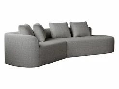 Hot Sofá esquinero - Sofá de 4 plazas con 4 cojines decorativos y respaldo - chenilla Todos Los Sofás|Sofá - 3 Plazas