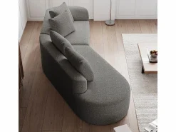 Sale Sofá Esquinero Izquierdo Moderno Súper Grande 4 Plazas, con 4 Cojines, Chaise Longue Curva, Tejido Chenilla, Sofás Club