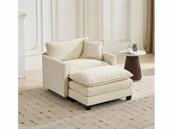 Outlet Sofá individual Cloud en tejido chenilla - Para salón, dormitorio y apartamento Sillón