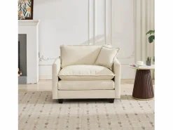 Outlet Sofá individual Cloud en tejido chenilla - Para salón, dormitorio y apartamento Sillón