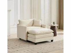 Outlet Sofá individual Cloud en tejido chenilla - Para salón, dormitorio y apartamento Sillón