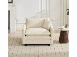 Outlet Sofá individual Cloud en tejido chenilla - Para salón, dormitorio y apartamento Sillón