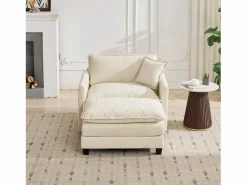 Outlet Sofá individual Cloud en tejido chenilla - Para salón, dormitorio y apartamento Sillón
