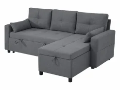 ModernLuxe Sofá moderno en L - Sofá cama modular - Función de cama - Con almacenamiento - Con portavasos -