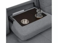 ModernLuxe Sofá moderno en L - Sofá cama modular - Función de cama - Con almacenamiento - Con portavasos -