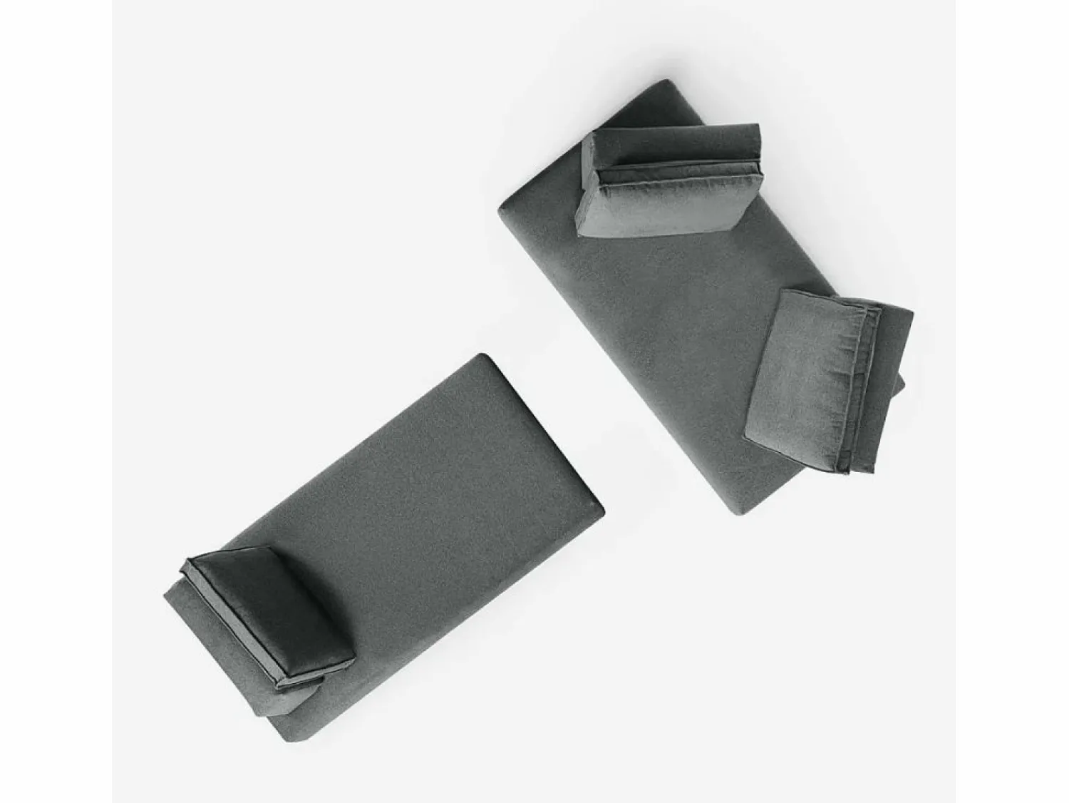 Best AHD Sofá modular 3 plazas desenfundable repelente al agua Campiglio B - Gris