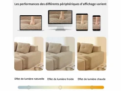 Outlet DripeX Sofá Modular 2 plazas en Pana con 2 cojines, sin montaje, 204x104x69cm, Beige