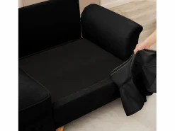 Sofá Modular 3 plazas Estilo Mid Century Falda removible Versátil Chenilla