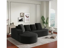 Discount Sofá modular con chaise longue en L, asiento profundo, relleno de espuma comprimida, Sofá Modular