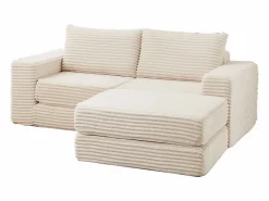 Discount Sofá modular convertible de 2 plazas con otomanas extraíbles - Pana Sofá Modular