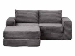 Hauss Spole Sofá modular convertible de 2 plazas con otomanas extraíbles - Pana