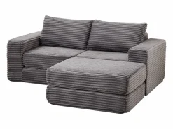 Hauss Spole Sofá modular convertible de 2 plazas con otomanas extraíbles - Pana
