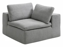 Sale Vente-unique Sofá modular de 2 plazas en tela color CORTOLINE Gris