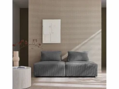 Best Sweeek Sofá modular de pana, 2 plazas oscuro Gris