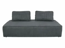 Clearance Sweeek Sofá modular de pana, 2 plazas oscuro Gris