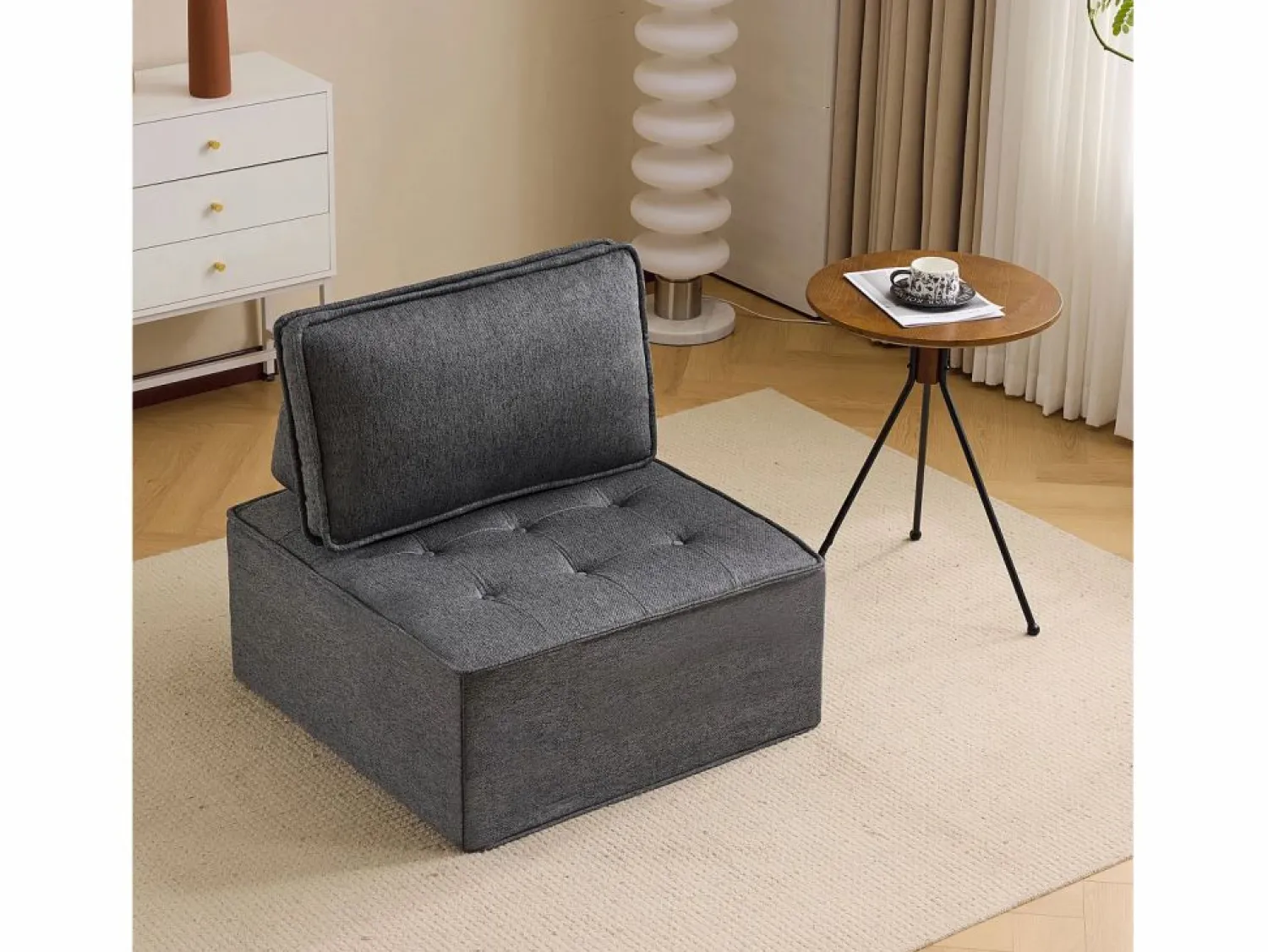Sofá modular diseño modular confortable resistente contrachapado oscuro