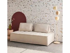 Sweeek Sofá modular en tela lisa, 2 plazas