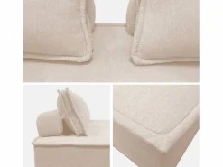 Sweeek Sofá modular en tela lisa, 2 plazas