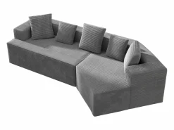 Clearance KOMHTOM Sofá modular, estampado de nubes, terciopelo acanalado, embalaje totalmente comprimido, sin montaje, Gris