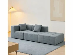 DripeX Sofá modular ángulo tela - puf y 2 orejeros - - 270x100x60cm