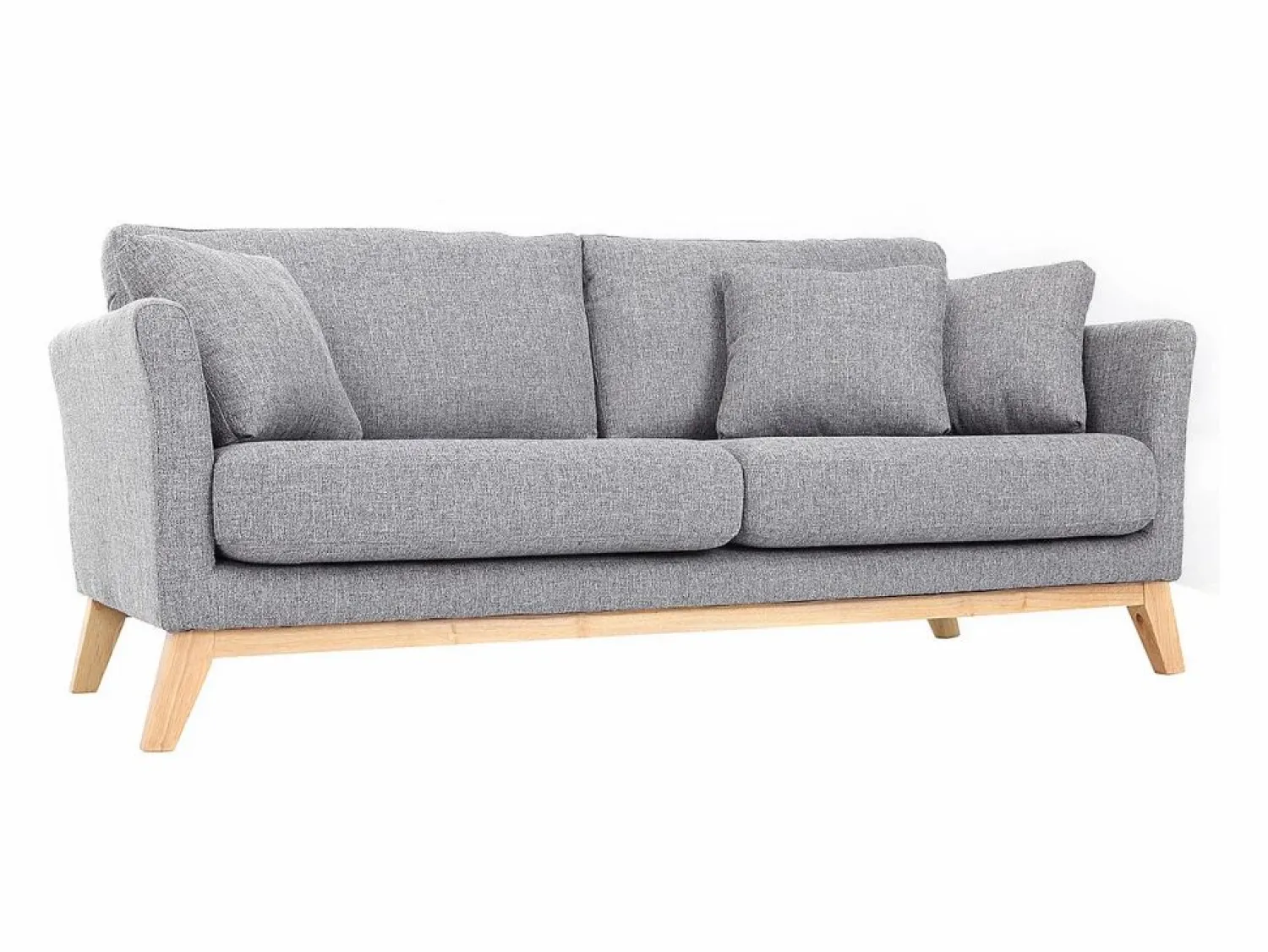 New Sofá nórdico 3 plazas desenfundable patas madera OSLO Sofá Escandinavo|Sofá - 3 Plazas