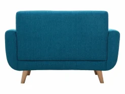 Best Sofá nórdico 2 plazas petróleo y madera de caucho maciza PURE Sofá Escandinavo