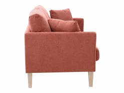 Online Miliboo Sofá nórdico 2 plazas con funda desenfundable efecto aterciopelado color OSLO Terracota