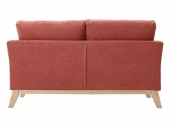 Online Miliboo Sofá nórdico 2 plazas con funda desenfundable efecto aterciopelado color OSLO Terracota