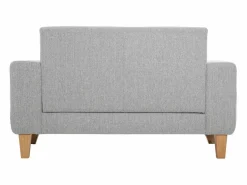 New Miliboo Sofá nórdico 2 plazas con patas de madera FJORD Gris claro