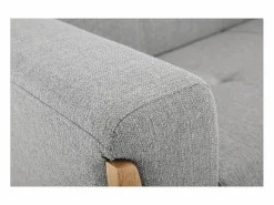 New Miliboo Sofá nórdico 2 plazas con patas de madera FJORD Gris claro