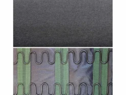 New Sofá o banco con tela y patas de madera, 2 plazas gris oscuro Sofá Escandinavo