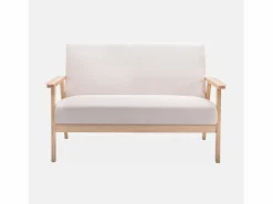 Hot Sofá o banco con tela y patas de madera, 2 plazas Todos Los Sofás|Sofá Escandinavo