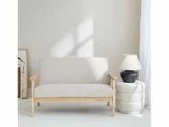Hot Sofá o banco con tela y patas de madera, 2 plazas Todos Los Sofás|Sofá Escandinavo