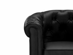 Sale Sofá 3p + 1 sillón CHESTERFIELD - Piel sintética - Conjunto Sofá Y Sillón