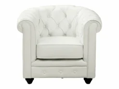 Outlet Sofá 3p + 1 sillón CHESTERFIELD - Piel sintética - Conjunto Sofá Y Sillón