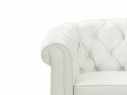 Outlet Sofá 3p + 1 sillón CHESTERFIELD - Piel sintética - Conjunto Sofá Y Sillón