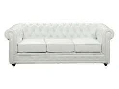 Sale Sofá 3p + 2 sillones CHESTERFIELD - Piel sintética - Conjunto Sofá Y Sillón