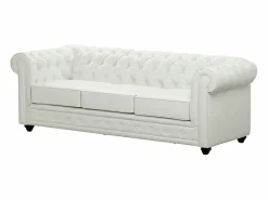 Sale Sofá 3p + 2 sillones CHESTERFIELD - Piel sintética - Conjunto Sofá Y Sillón