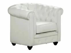 Sale Sofá 3p + 2 sillones CHESTERFIELD - Piel sintética - Conjunto Sofá Y Sillón