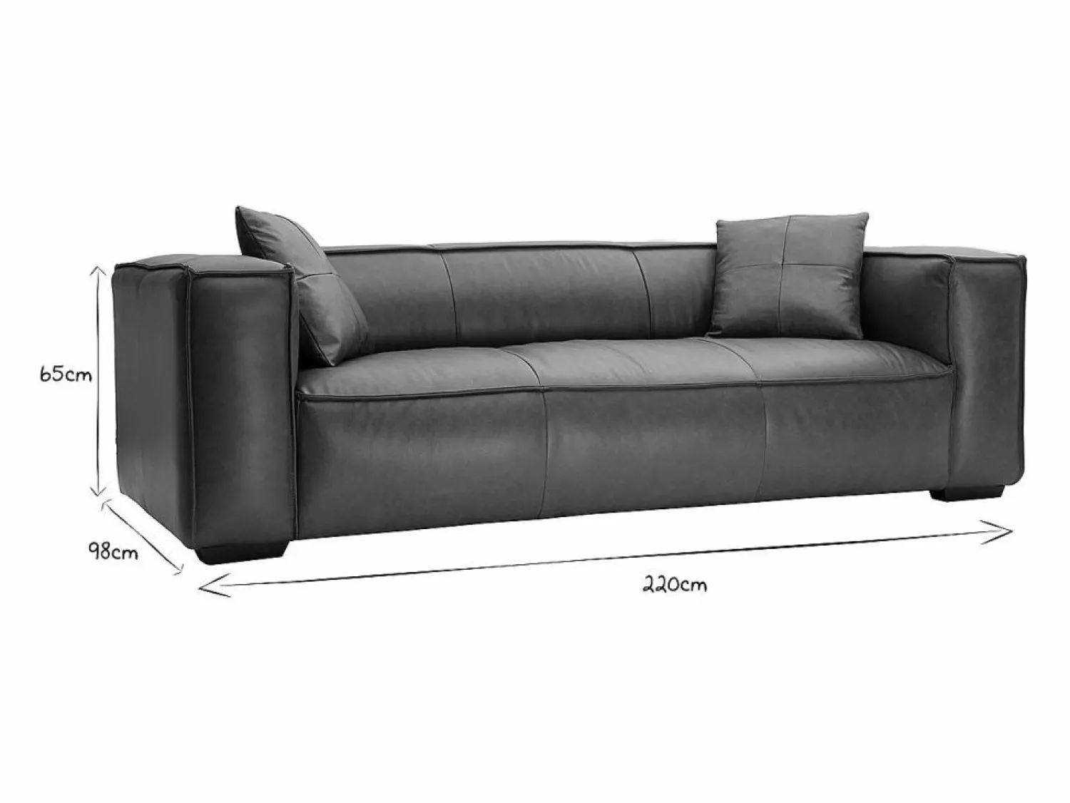 New Sofá 3 plazas moderno de piel de búfalo COBAIN Sofá Vintage|Sofá - 3 Plazas