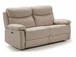 Les Tendances Sofá reclinable de tela Kosta- claro-Sillón reclinable manual de 3 plazas