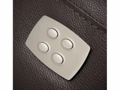 Les Tendances Sofá reclinable eléctrico de cuero Ducka-Marrón-Sistema Eléctrico-3 plazas