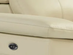 Sofá reclinable eléctrico de esquina derecha PUNO II en piel de vacuno Sofá Relax