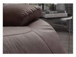 Les Tendances Sofá reclinable eléctrico de microfibra Ducka-Color Marrón-Sistema Eléctrico-Número de plazas 3 plazas