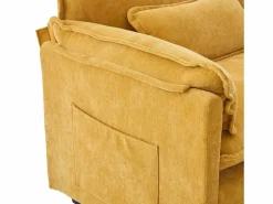 Sofá recto - Sofá con bolsillos laterales y reposapiés con espacio de almacenamiento - para sala de estar y dormitorio Sofá Relax