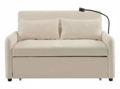 Sofá recto - Sofá plegable con soporte para teléfono y bolsillo de almacenamiento - respaldo ajustable - para sala de estar y dormitorio