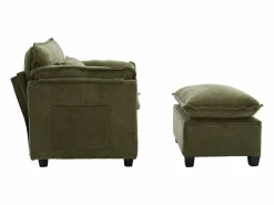 Discount Sofá recto - Sofá con bolsillos laterales y reposapiés con espacio de almacenamiento - para sala de estar y dormitorio Sofá Relax